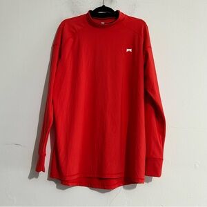 Montec Zulu Mock Neck Base Layer Sweater Red Size Large Skiing Outdoor Winter